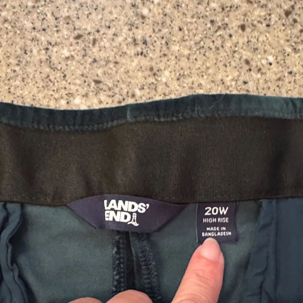 LANDS' END Velvet High Rise Pintuck Pants - Picture 4 of 15